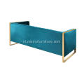 American Light Luxury Blue Fabric bank set